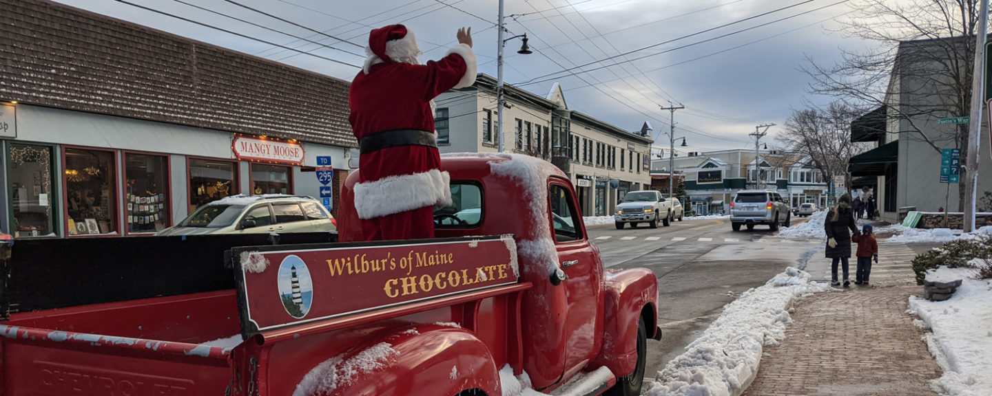 Santa on Truck in Freeport Sparkle Weekend. Photo Courtesy of Visit