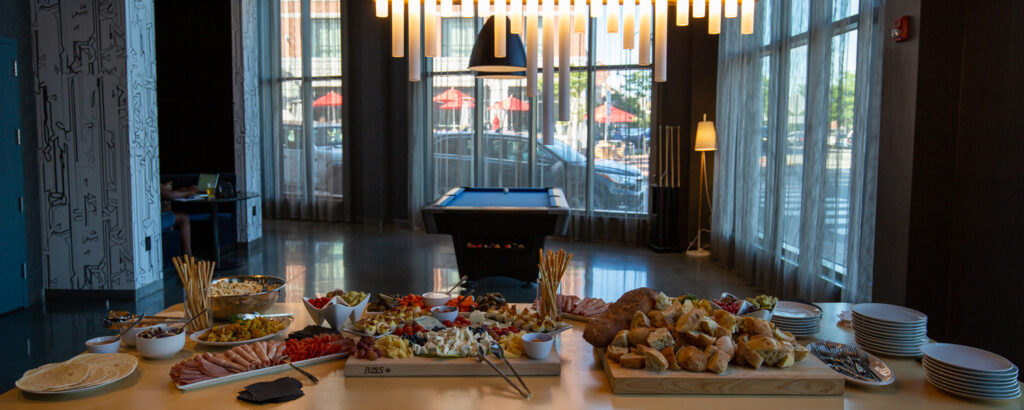 Food spread in the lobby, Photo Credits: Serena Folding