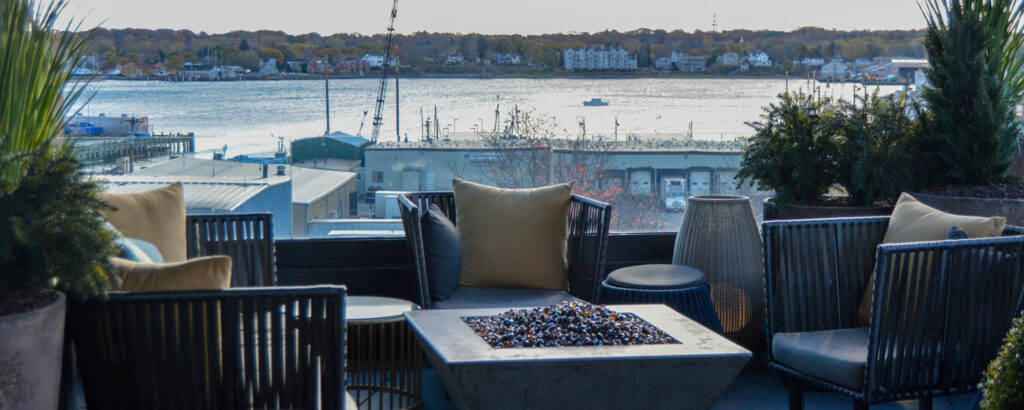 Firepit seating area at Luna, Photo Credit: Lauren Peters at Visit Portland