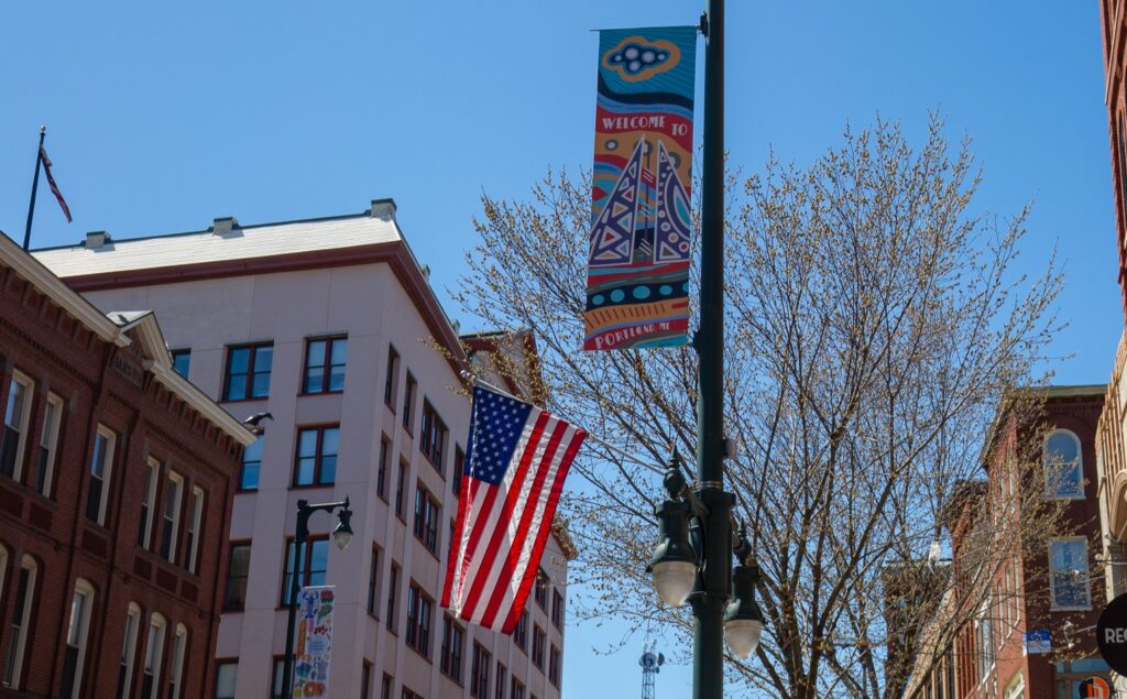 Flag over Portland, Photo Credits: Serena Folding