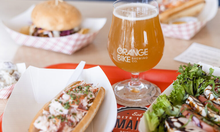 Food/Drink from Bite Into Maine + Orange Bike Brewing. Photo Credit: Bite Into Maine