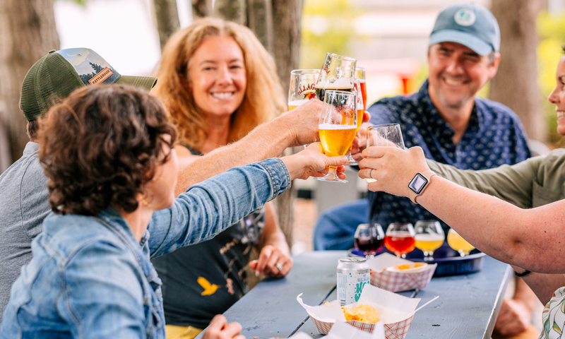 Cheers at Allagash Brewing; Photos by Mat Trogner c/o Allagash Brewing Co.