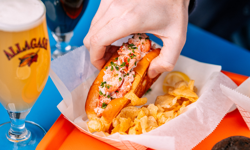 Lobster Roll at the Allagash brewery; Photos by Mat Trogner c/o Allagash Brewing Co.