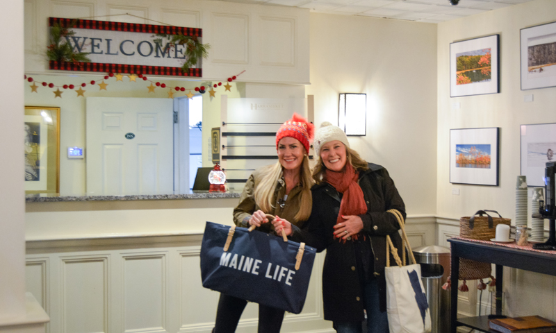 Maine Life shopping filming; Photo Credit: Lauren Peters at Visit Portland