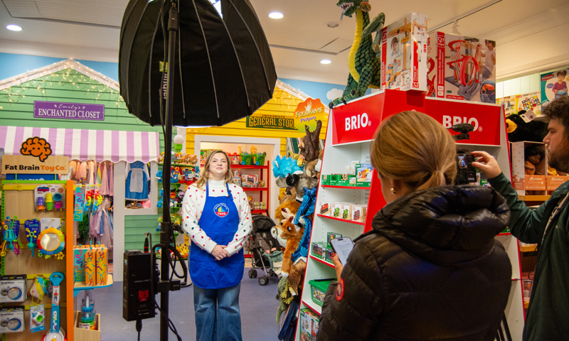 Maine Life interview filming; Photo Credit: Lauren Peters at Visit Portland