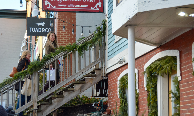 Maine Life shopping filming; Photo Credit: Lauren Peters at Visit Portland