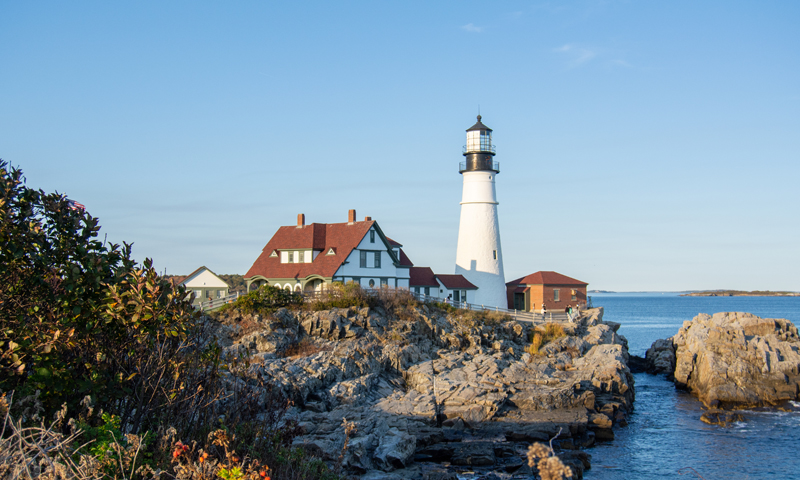 Portland Head Light at fall; Photo Credit: Lauren Witt at Visit Portland