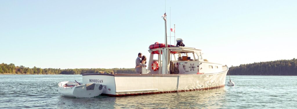 Intimate Island Elopement Bundle - Photo Courtesy of Casco Bay Custom Charters